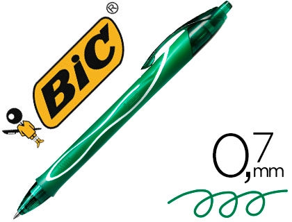 Esferográfica Bic Gelocity Retrátil 0,7mm Verde Cx.12