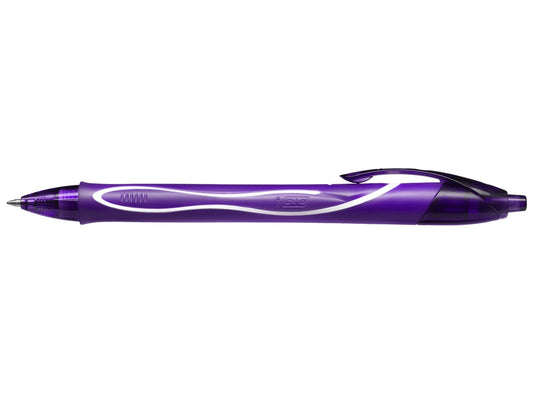 Esferográfica Bic Gelocity Retrátil 0,7mm Roxo Cx.12
