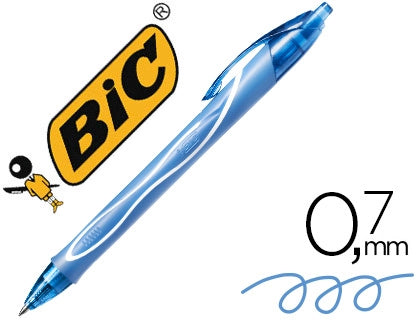 Esferográfica Bic Gelocity Retrátil 0,7mm Turquesa Cx.12