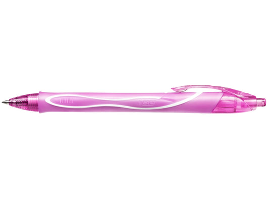 Esferográfica Bic Gelocity Retrátil 0,7mm Rosa Cx.12