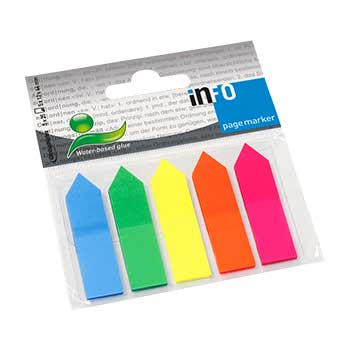 Separadores Adesivos 12x44mm Setas Sortido 250un