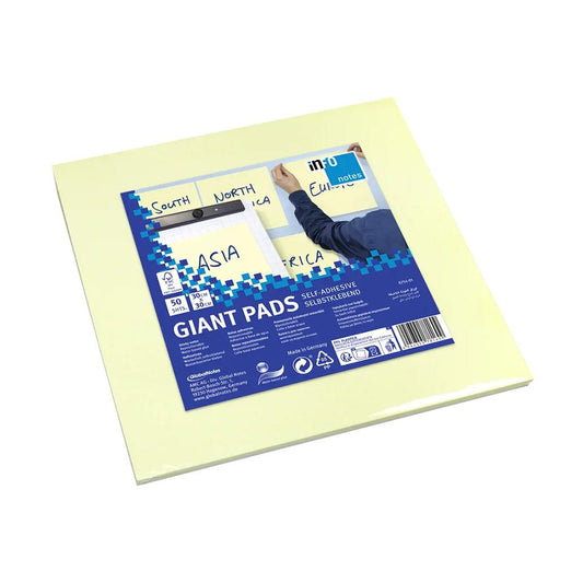 Bloco Notas Aderentes 300x300mm Amarelo 50Fls