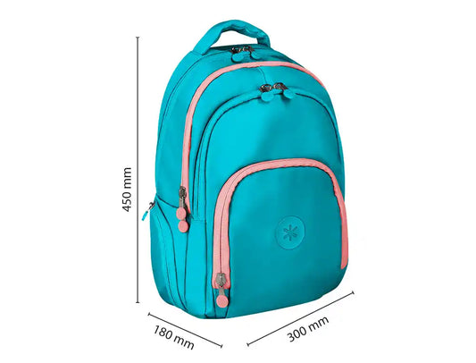 Mochila Antartik Multibolso 19L Portátil e Tablet Turquesa