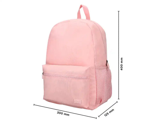 Mochila Escolar Bolso Lateral Elastico Rosa