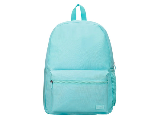 Mochila Escolar Bolso Lateral Elastico Turquesa
