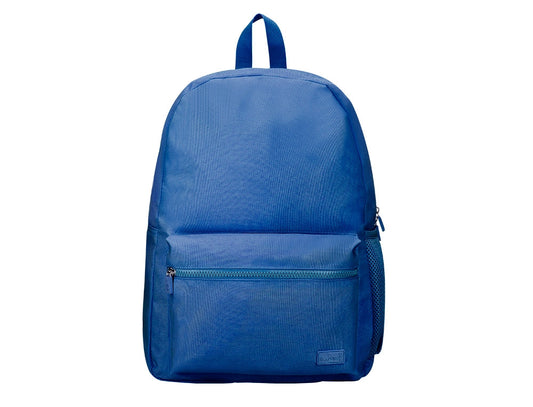 Mochila Escolar Bolso Lateral Elastico Azul