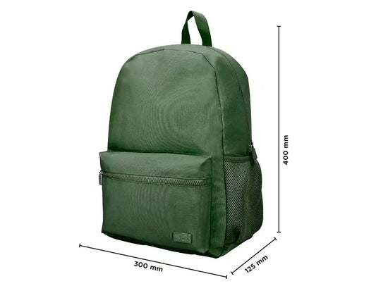 Mochila Escolar Bolso Lateral Elastico Verde