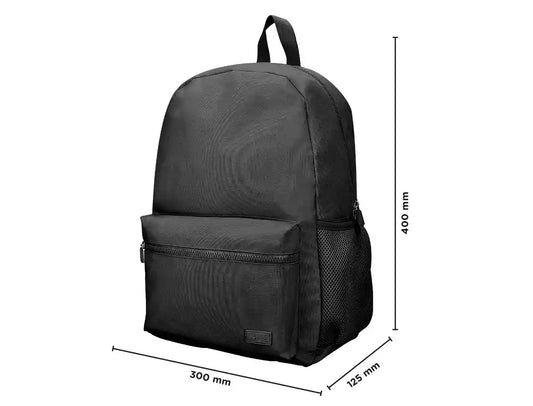 Mochila Escolar Bolso Lateral Elastico Preto