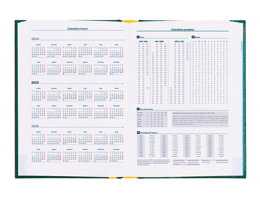 Agenda 2025 Diária Corfu Liderpapel A5 Verde