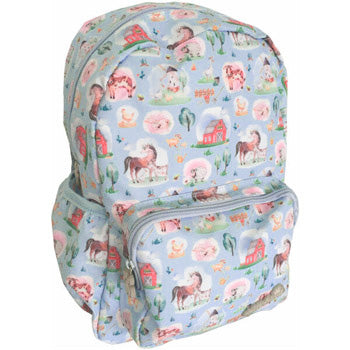 Mochila Infantil Ambar Pets Friend Farm Azul