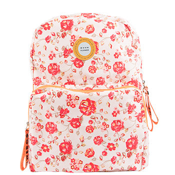 Mochila Escolar 2 Fechos Ambar Moonflower Roses