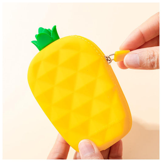 Porta Moedas Silicone Ananás