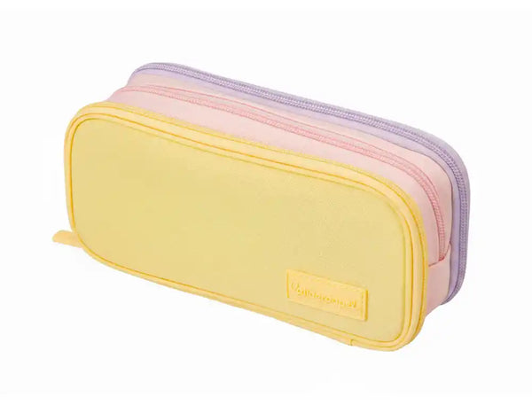 Estojo Escolar Funky 3 Fechos Amarelo/Rosa/Lilás