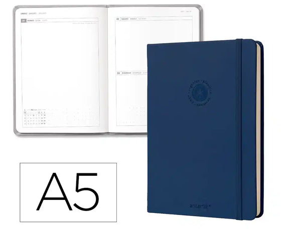 Agenda 2027 Diária Antartik A5 Azul Marinho
