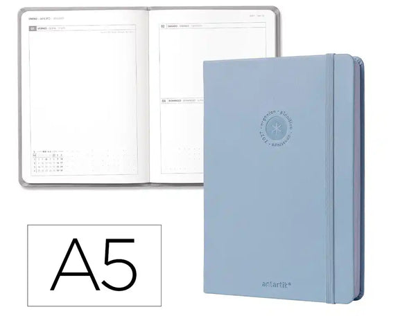 Agenda 2027 Diária Antartik A5 Azul Celeste