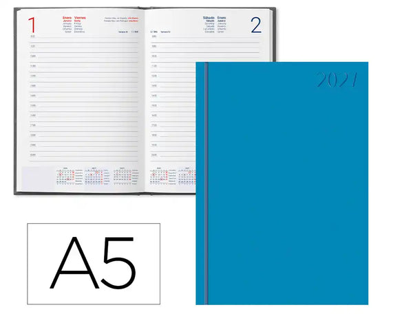 Agenda 2027 Diária Corfu A5 Azul Turquesa