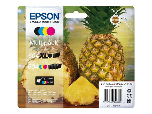 Epson 604XL/604 Pack de 4 Tinteiros Originais