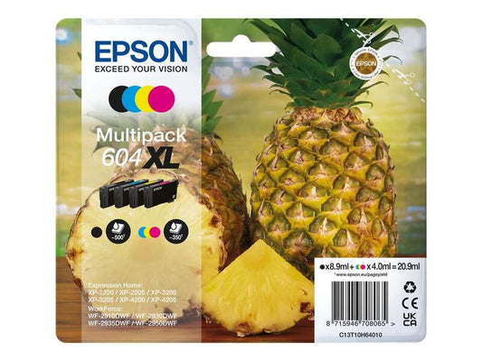 Epson 604XL Pack de 4 Tinteiros Originais - C13T10H64010