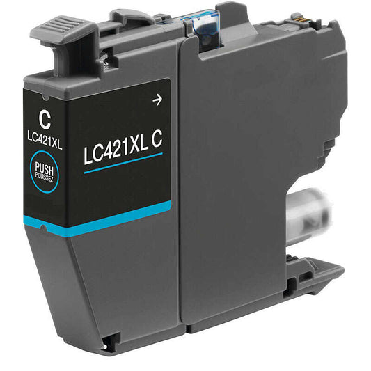 Tinteiro Brother LC421XL Azul Ciano Compatível