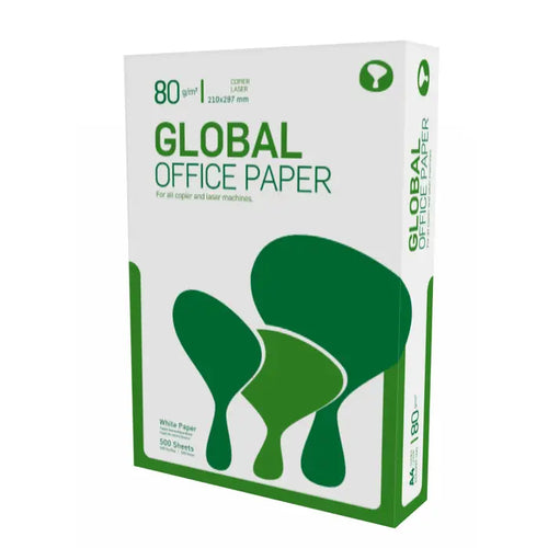 Papel Fotocópia A4 80gr Global Branco Cx.5 Resmas