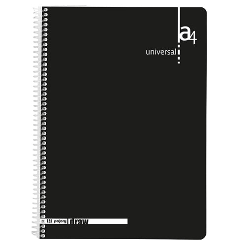 Caderno Espiral A4 Liso Colors Preto