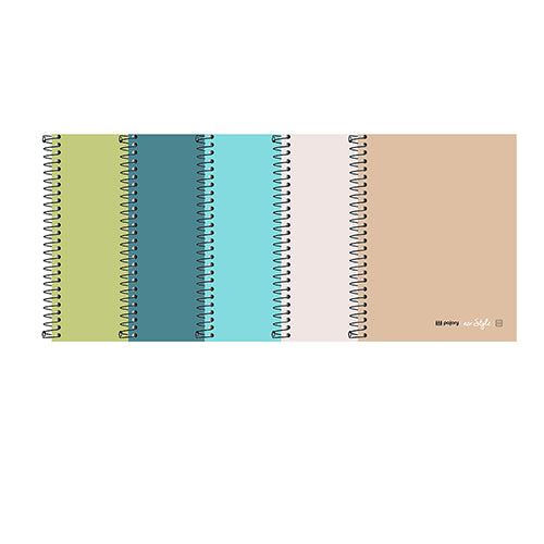 Caderno Pastel Espiral Capa Dura A5 120 Folhas Pautado