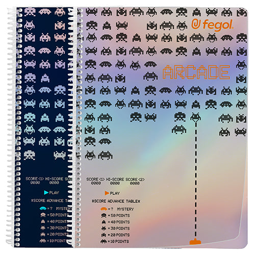 Caderno Espiral Capa Plástica A4 80Fls Arcade Pautado