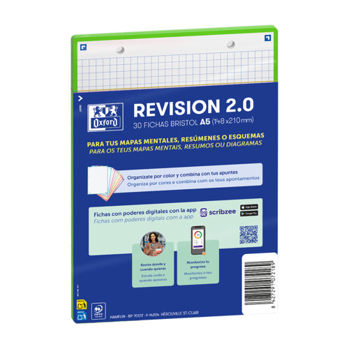 Flashcards Oxford A5 30f Xadrez Verde