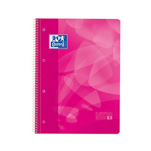 Caderno Espiral A4 Oxford Eurobook1 Pautado Rosa