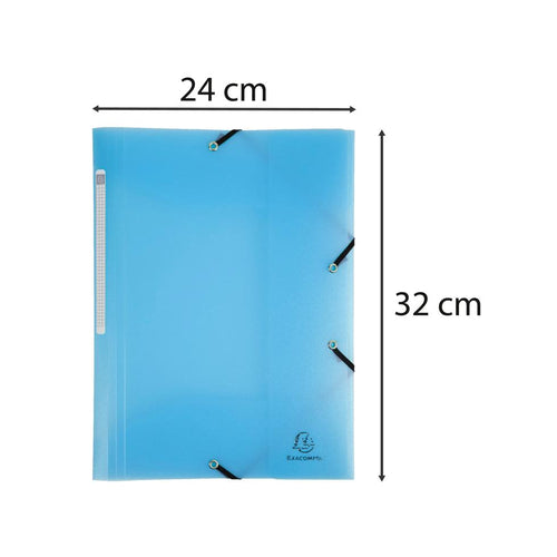 Capa com Elásticos A4 PP Exacompta Chromaline Pastel Azul