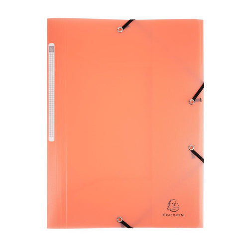 Capa com Elásticos A4 PP Exacompta Chromaline Pastel Coral