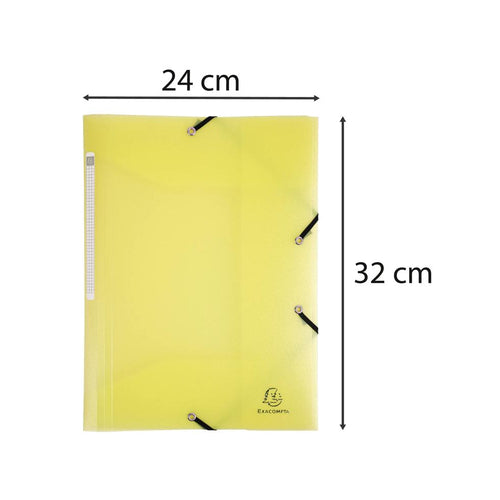 Capa com Elásticos A4 PP Exacompta Chromaline Pastel Amarelo