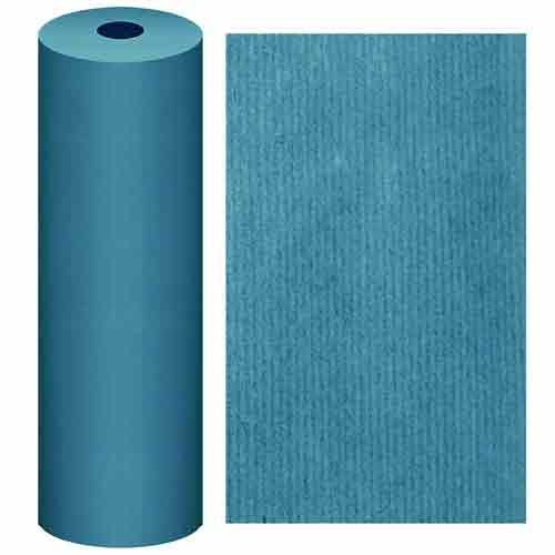 Papel Embrulho Ambar 70x100cm Kraft Azul Petróleo- 25 folhas