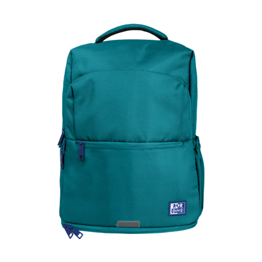 Mochila Escolar Oxford 42x30x15-20cm Azul Áqua