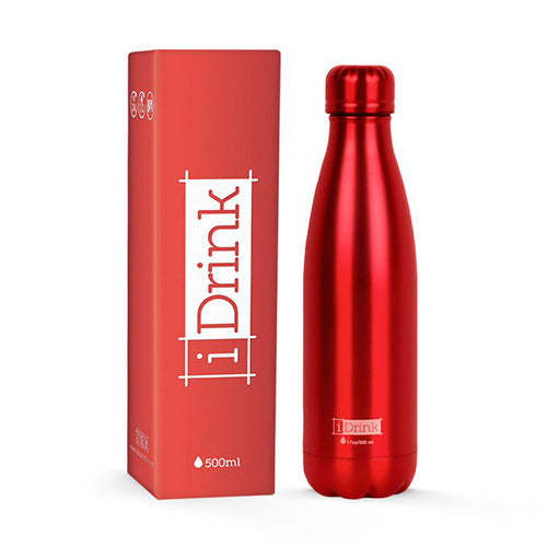 Garrafa Térmica 500ml I-DRINK Vermelho Metal ID0022