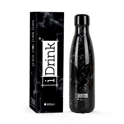 Garrafa Térmica 500ml I-DRINK Mármore Preto