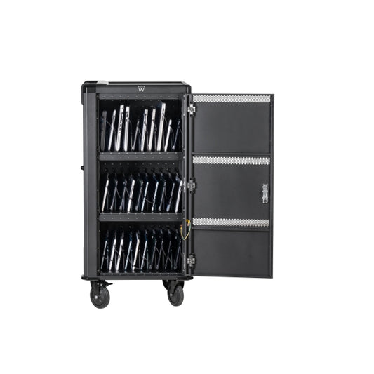 Armário de Carregamento Preto 36 Dispositivos USB-C EW1702