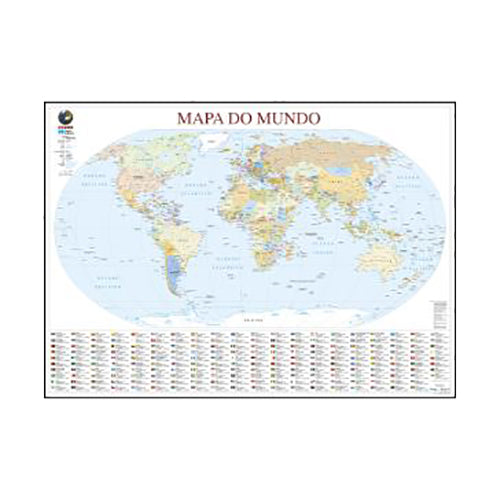 Mapa Mundo Plastificado 80,5X111,5CM Porto Editora 32172