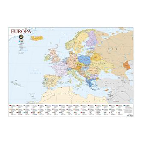 Mapa Europa Plastificado 80,5X111,5CM Porto Editora 32174