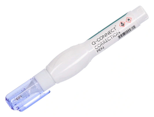 Corretor Caneta Líquida Ponta Metal 8ml Q-Connect 10 uni