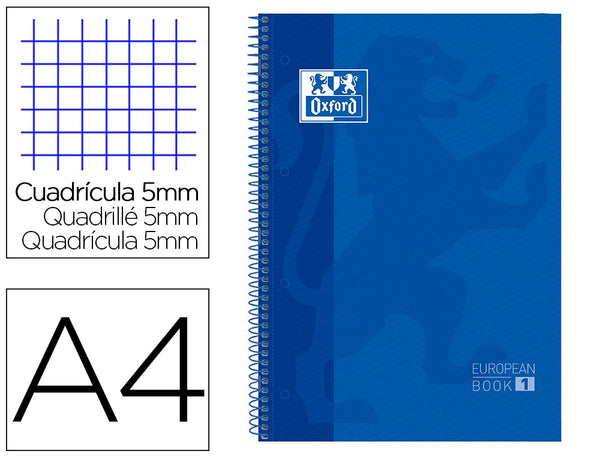 Caderno Espiral A4 Oxford Capa Dura 100430198 80F Q Azul