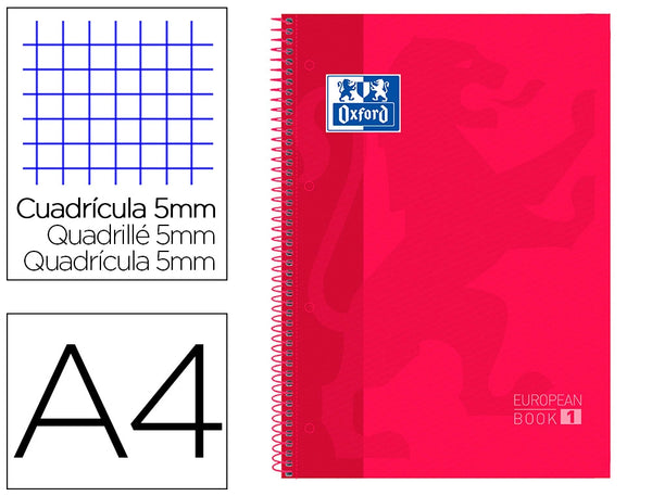 Caderno Espiral A4 Oxford Capa Dura 100430198 80F Q Vermelho