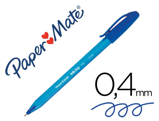 Esferográfica Paper Mate Inkjoy 100 Cap 1.0mm Azul