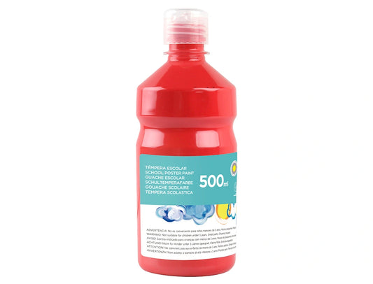 Guache Escolar 0,5L Vermelho