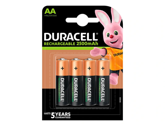 Pilhas DURACELL Recarregáveis StayCharged AA 2500 mAh