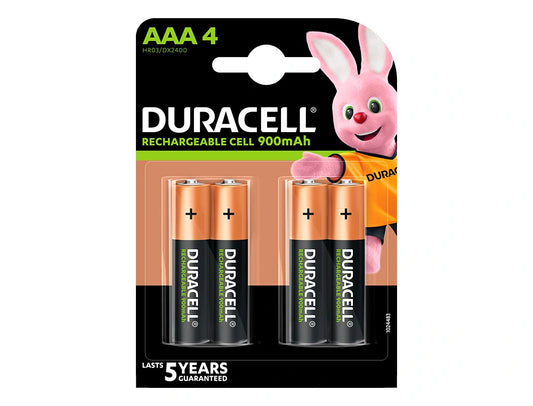 Pilhas DURACELL Recarregáveis StayCharged AAA 900 mAh