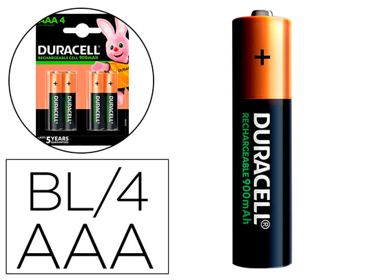 Pilhas DURACELL Recarregáveis StayCharged AAA 900 mAh