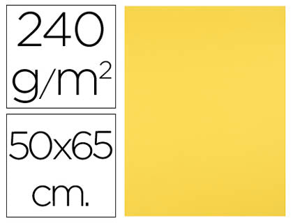 Cartolina 50X65mm 240gr Amarelo Limão Pack 25uni