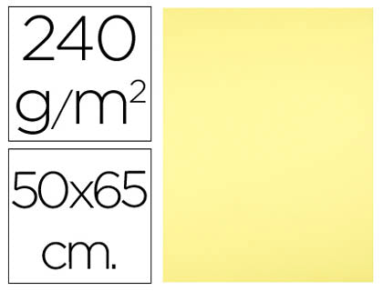 Cartolina 50X65mm 240gr Amarelo Médio Pack 25uni