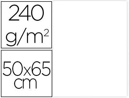 Cartolina 50X65mm 240gr Branco Pack 25uni